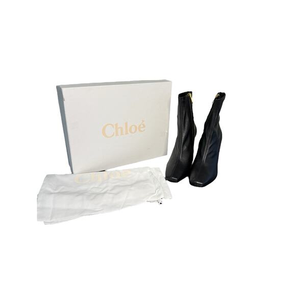 Chloe NIB Ambre Ankle Boots in Black Size 40 - Picture 10 of 11